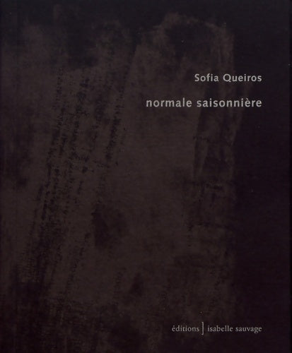 Livrenpoche : Normale saisonnière - Sofia Queiros - Livre