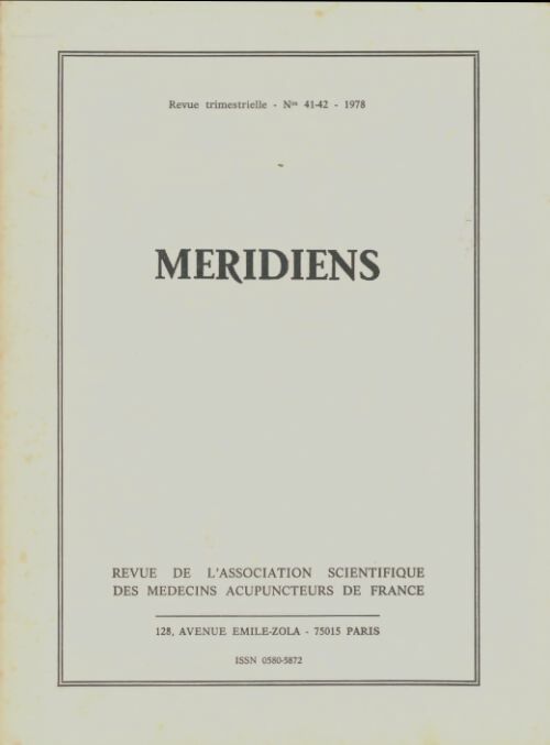 Livrenpoche : Meridiens n°41-42 - Collectif - Livre