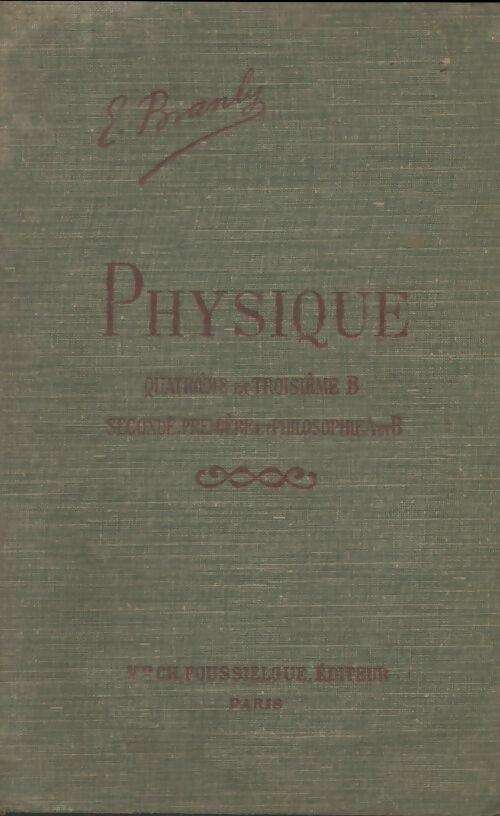 Livrenpoche : Cours élémentaire de physique - Edouard Branly - Livre