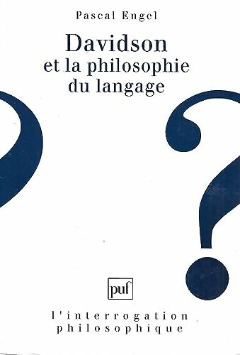 Livrenpoche : Davidson et la philosophie du langage - Pascal Engel - Livre