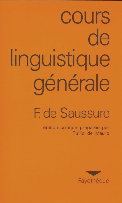 Livrenpoche : Cours de linguistique générale de Saussure - Ferdinand De saussure - Livre