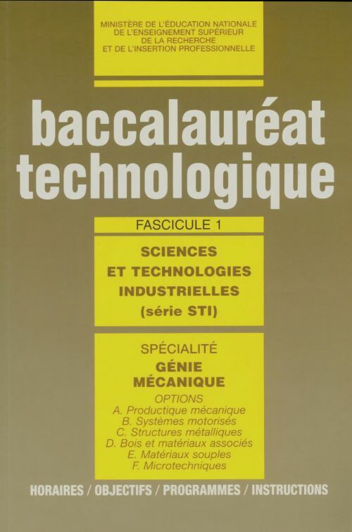 Livrenpoche : Baccalauréat technologique fascicule I - Collectif - Livre