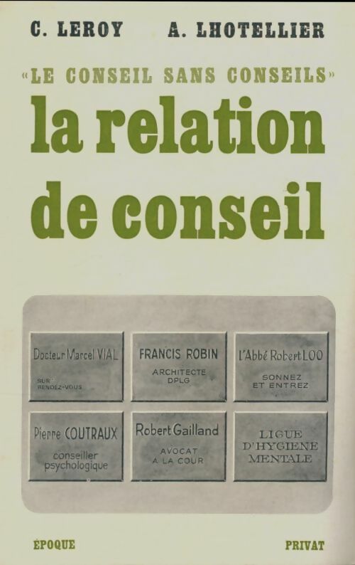 Livrenpoche : La relation de conseil - C Leroy - Livre
