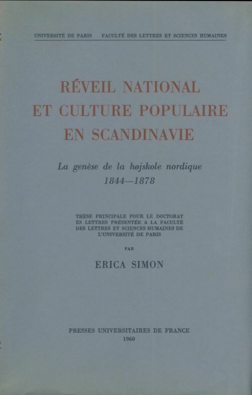 Livrenpoche : Réveil national et culture populaire en Scandinavie - Erica Simon - Livre