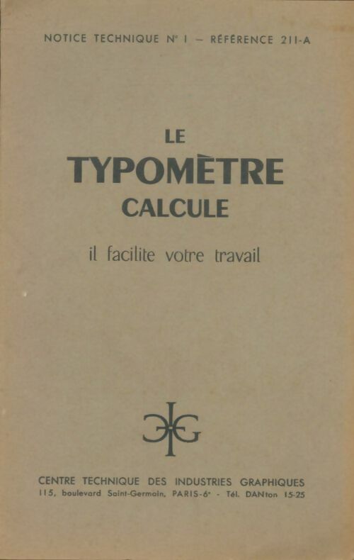 Livrenpoche : Le typomètre calculé - Collectif - Livre