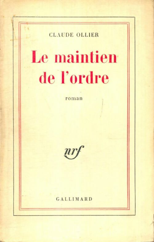 Livrenpoche : Le maintien de l'ordre - Claude Ollier - Livre
