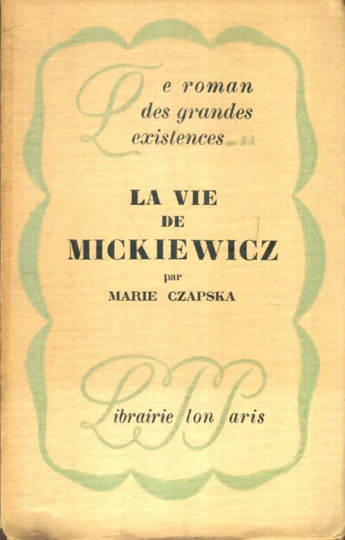 Livrenpoche : La vie de Mickiewicz - Marie Czapska - Livre