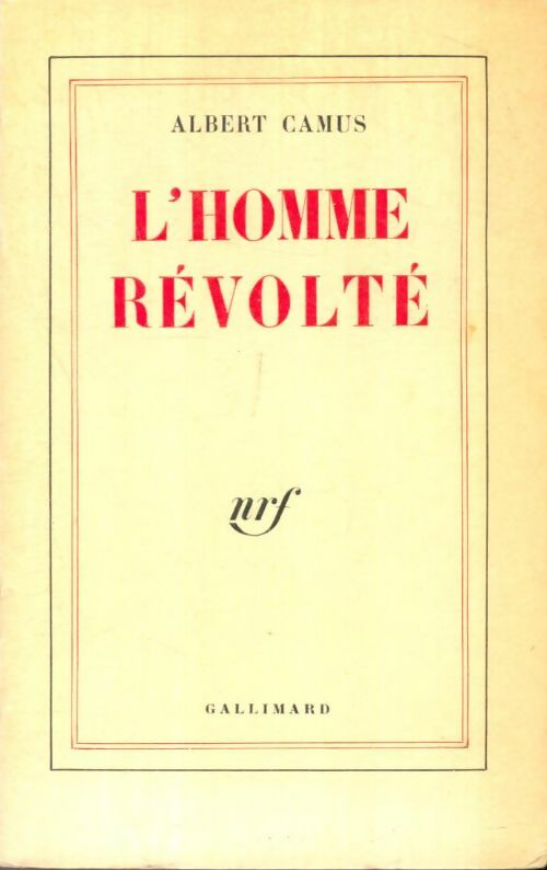 Livrenpoche : L'homme révolté - Albert Camus - Livre