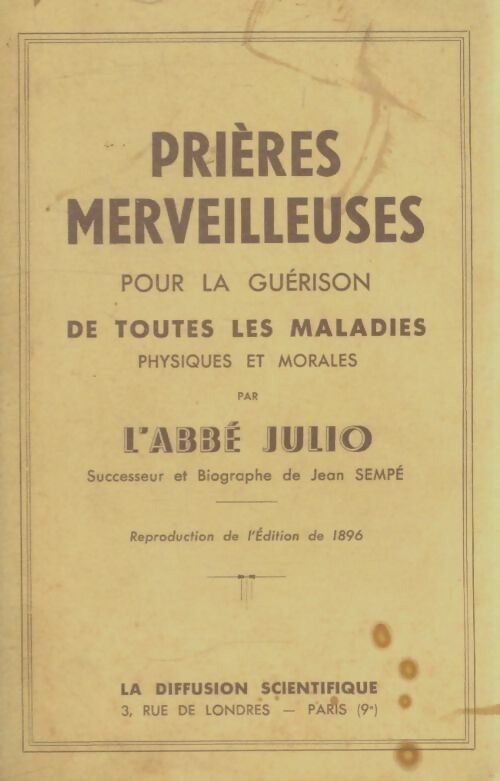 Livrenpoche : Prières merveilleuses - Abbé Julio - Livre