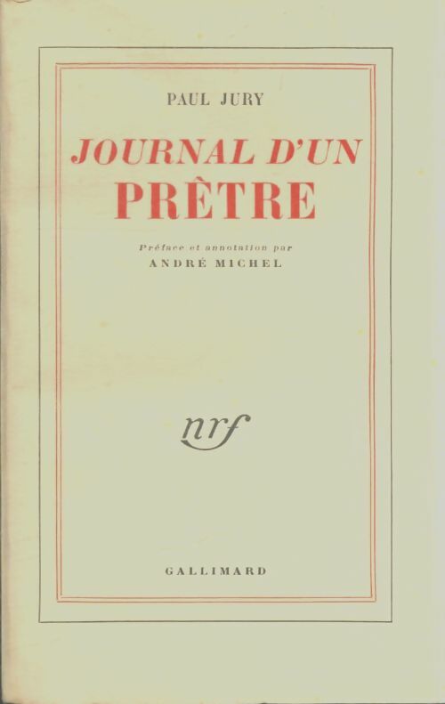 Livrenpoche : Journal d'un prêtre - Paul Jury - Livre