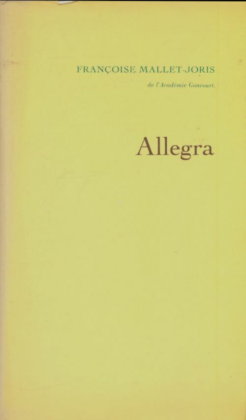 Livrenpoche : Allegra - Françoise Mallet-Joris - Livre