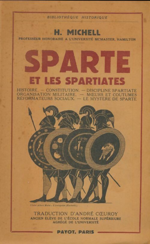 Livrenpoche : Sparte et les spartiates - H Michell - Livre