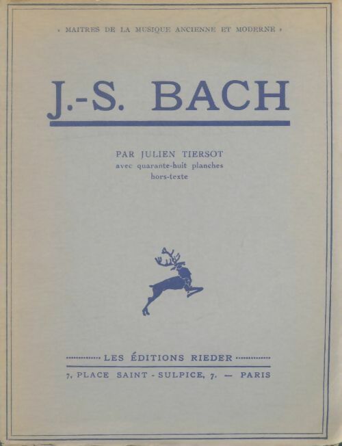 Livrenpoche : J.S Bach - Julien Tiersot - Livre