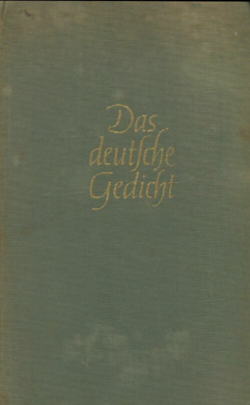 Livrenpoche : Das deutsch gedicht - Wilhelm Scholz - Livre