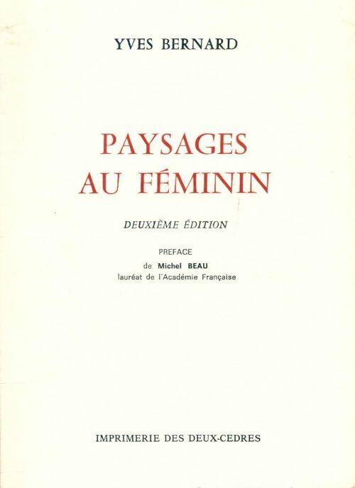 Livrenpoche : Paysages au féminin - Yves Bernard - Livre