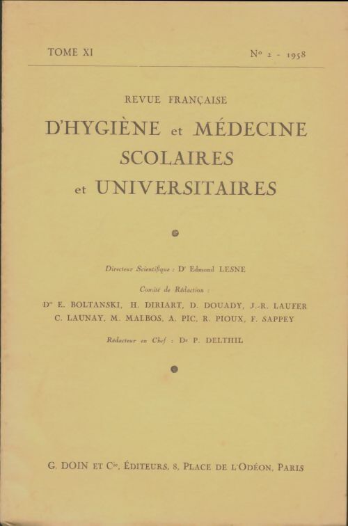 Livrenpoche : Revue d'hygiène et médecine scolaires et universitaires Tome XI n°2 - Collectif - Livre
