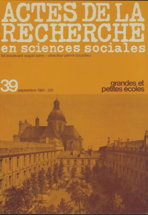 Livrenpoche : Actes de la recherche en sciences sociales n°39 - Collectif - Livre