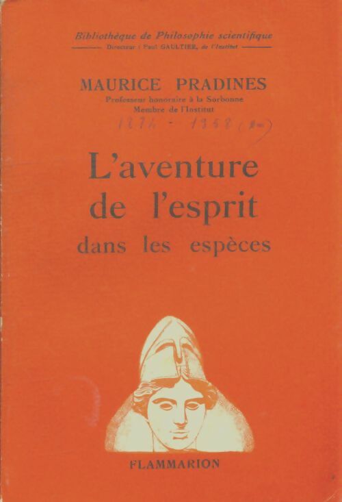 Livrenpoche : L'aventure de l'esprit dans les espèces - Maurice Pradines - Livre