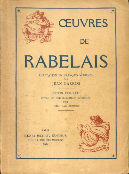 Livrenpoche : Oeuvres de Rabelais en français moderne - Jean Garros - Livre