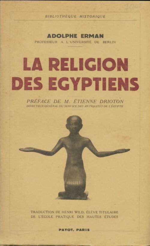 Livrenpoche : La religion des égyptiens - Adolphe Erman - Livre