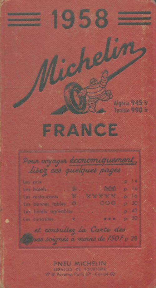 Livrenpoche : Guide Michelin France 1958 - Collectif - Livre
