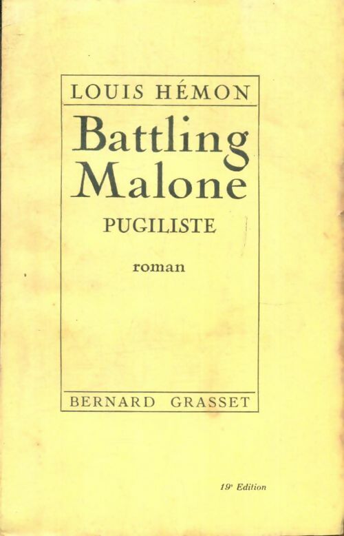 Livrenpoche : Battling Malone, pugiliste - Louis Hémon - Livre