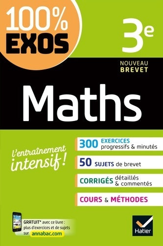 Livrenpoche : Maths 3e : Exercices résolus - Troisième - Florence Larrouturou - Livre