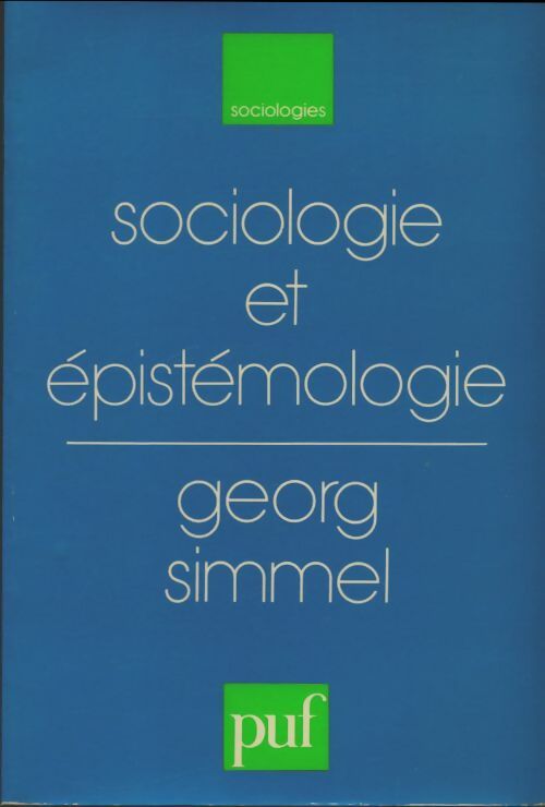 Livrenpoche : Sociologie et épistemologie - Georg Simmel - Livre