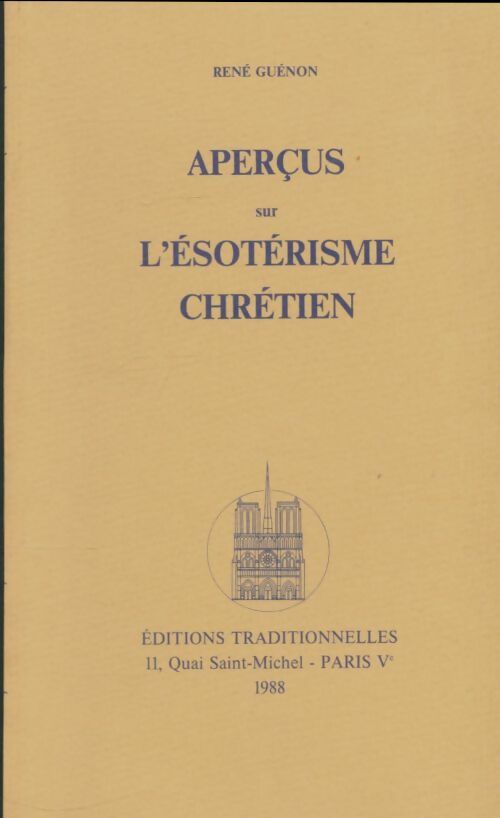 Livrenpoche : Aperçus sur l'ésotérisme chrétien - René Guénon - Livre