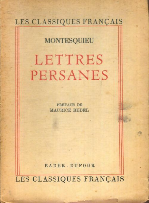 Livrenpoche : Lettres persanes - Montesquieu - Livre
