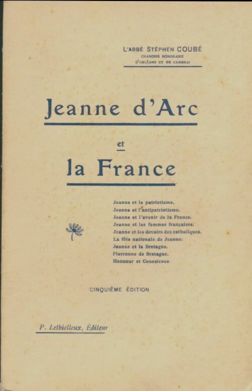 Livrenpoche : Jeanne d'Arc et la France - Stèphen Coubé - Livre