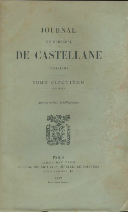 Livrenpoche : Journal du maréchal de Castellane Tome V - Maréchal De Castellane - Livre