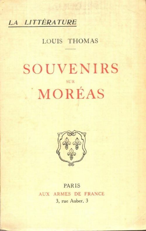 Livrenpoche : Souvenirs sur Moréas - Louis Thomas - Livre