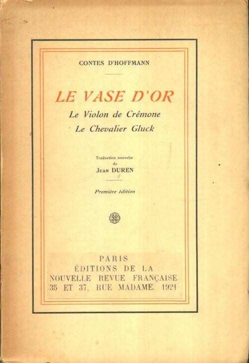 Livrenpoche : Le vase d'or / Le violon de Crémone / Le chevalier Gluck - Hoffmann - Livre