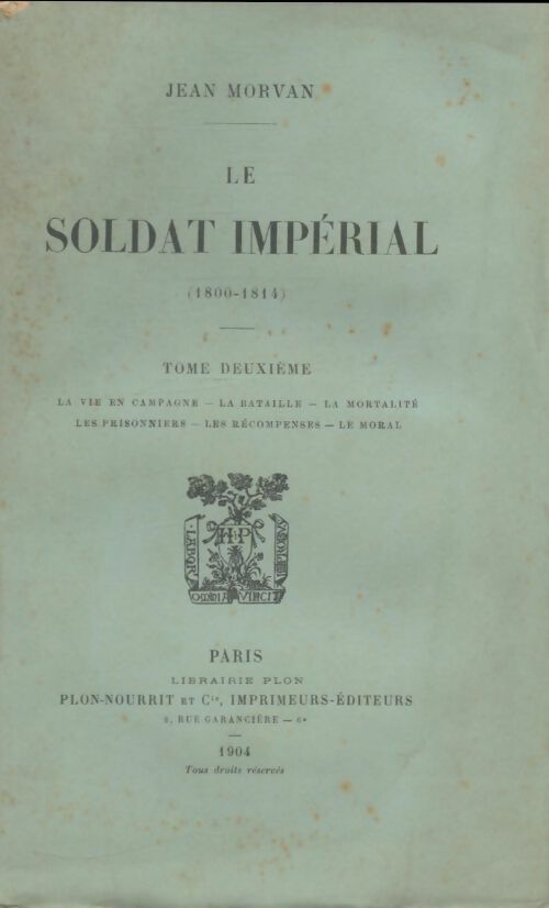 Livrenpoche : Le soldat impérial Tome II - Jean Morvan - Livre