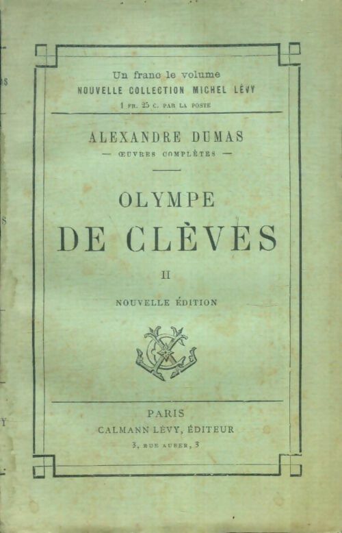 Livrenpoche : Olympe de Clèves Tome II - Alexandre Dumas - Livre