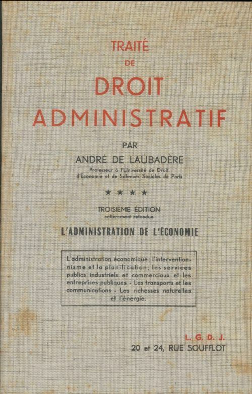 Livrenpoche : Traité de droit administratif Tome IV - André De Laubadère - Livre