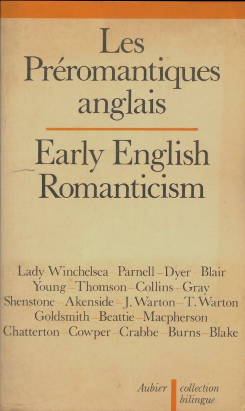 Livrenpoche : Les préromantiques anglais - Collectif - Livre