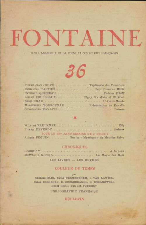 Livrenpoche : Fontaine n°36 - Collectif - Livre