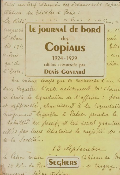 Livrenpoche : Le journal de bord des Copiaus 1924-1929 - Xxx - Livre