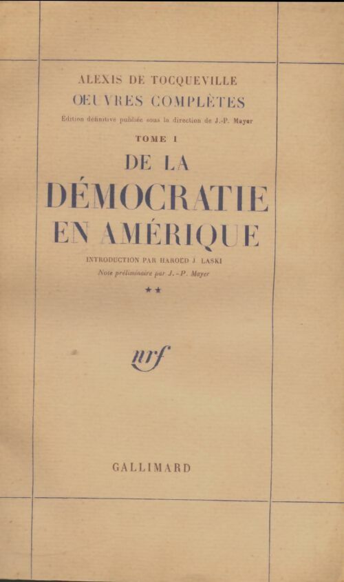 Livrenpoche : De la démocratie en Amérique Tome II - Alexis De Tocqueville - Livre