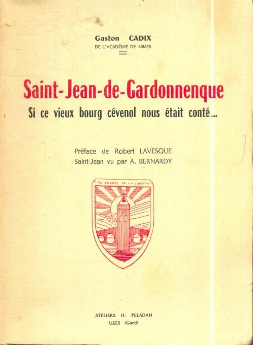 Livrenpoche : Saint-Jean-de-Gardonnenque - Gaston Cadix - Livre