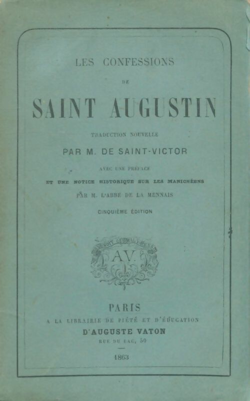 Livrenpoche : Les confessions de Saint-Augustin - Saint-Augustin - Livre