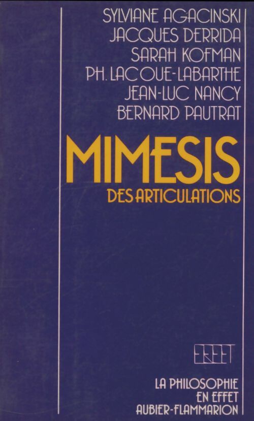Livrenpoche : Mimesis des articulations - Jacques Derrida - Livre