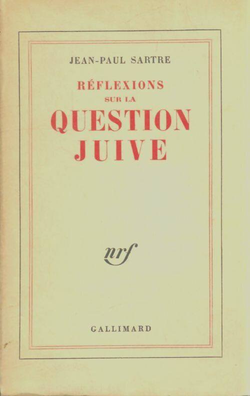 Livrenpoche : Réflexions sur la question juive - Jean-Paul Sartre - Livre