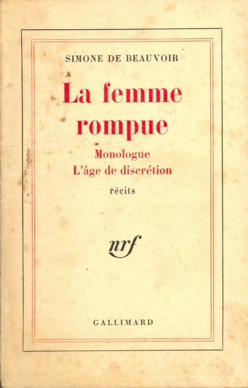Livrenpoche : La femme rompue - Simone De Beauvoir - Livre