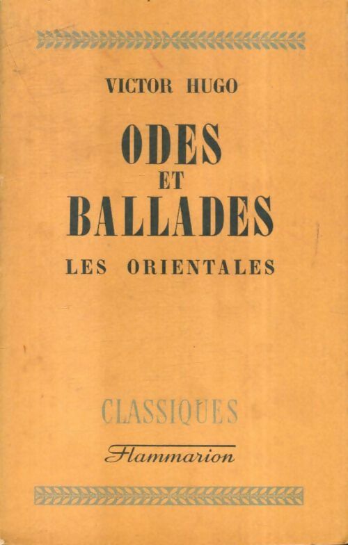 Livrenpoche : Odes et ballades / Les orientales - Victor Hugo - Livre