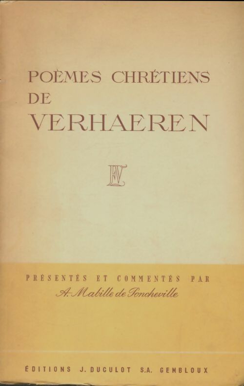 Livrenpoche : Poèmes chrétiens de Verhaeren - Emile Verhaeren - Livre