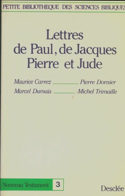 Livrenpoche : Les lettres de Paul, de Jacques, Pierre et Jude - Collectif - Livre