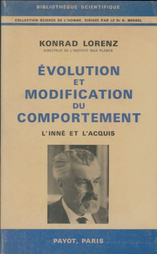Livrenpoche : Evolution et modification du comportement - Konrad Lorenz - Livre